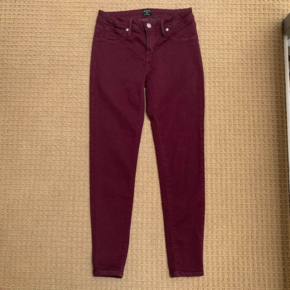 Just Black Denim - Just Black - Maroon Skinny Jegging 26